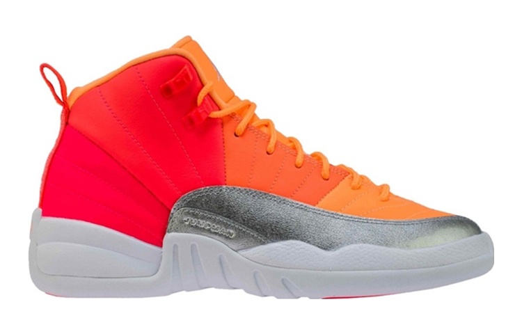 Высокие кроссовки Jordan Air Jordan 12 Hot Punch (оранжево-красный) — Оранжевыйкрасный — фото 4