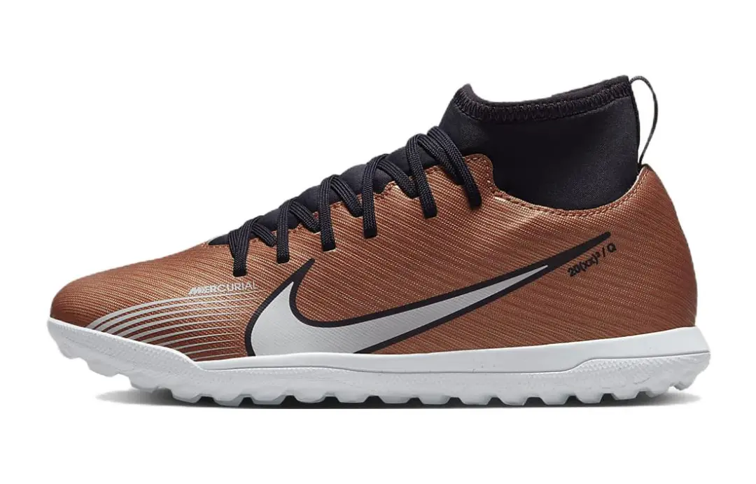 Nike Jr. Mercurial Superfly 9 Club Slip Resistant Cushioning Abrasion Resistant Mid top Kids' Soccer Shoes