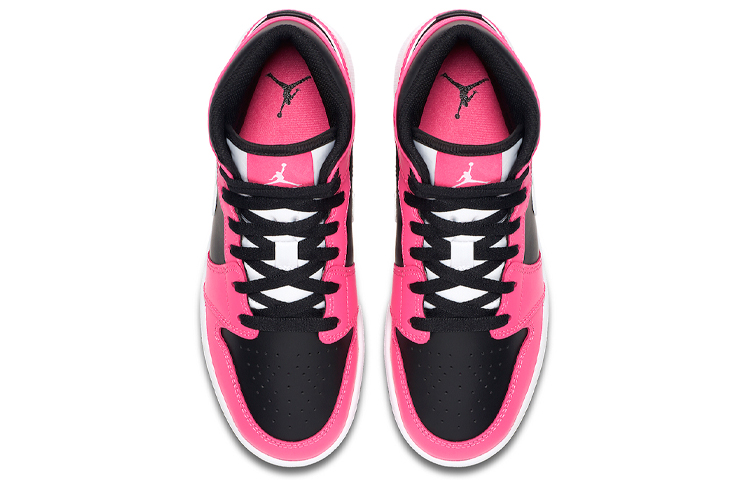 Кеды Jordan JordanAir 1 Mid "Pinksicle" (черно-розовые) — Чёрныйрозовый — фото 7