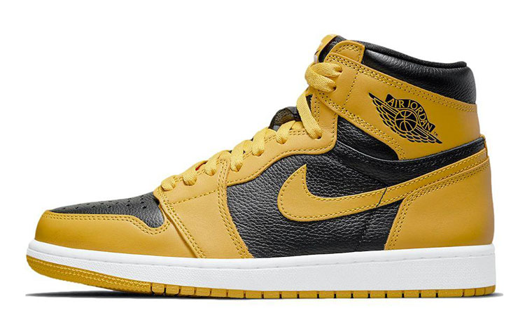 Кеды Jordan 1 Retro High OG (черно-желтые)