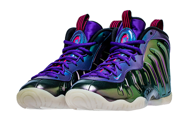 Баскетбольные кроссовки Nike Foamposite One Air Iridescent Purple (фиолетовые) — 海神蓝 — фото 2