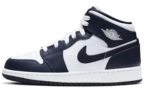Jordan 1 Mid White Metallic Gold Obsidian GS