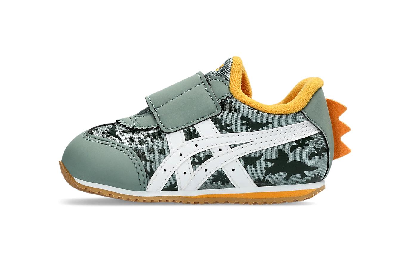 Детские кроссовки ASICS Idaho Baby (бело-зелено-желтые)