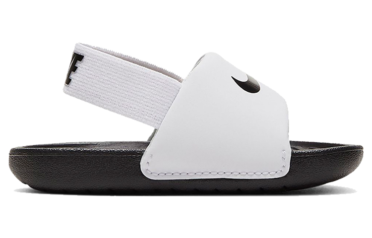 Детские шлепанцы Nike Kawa Slide (черно-белые) — Чёрныйбелый — фото 4