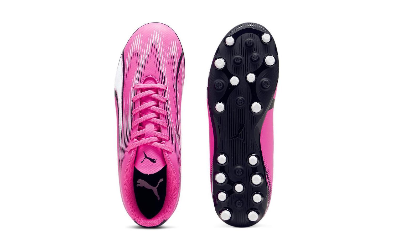 Детские бутсы PUMA Ultra Play MG JR (розово-черно-белый) — фото 8