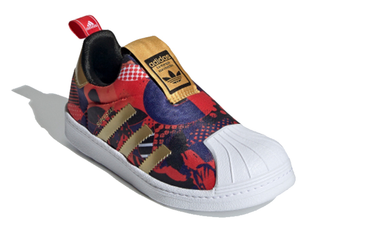 Кеды adidas originals SUPERSTAR 360 C (сине-черно-оранжевый) — Синий / чёрный / оранжевый / золотой — фото 5