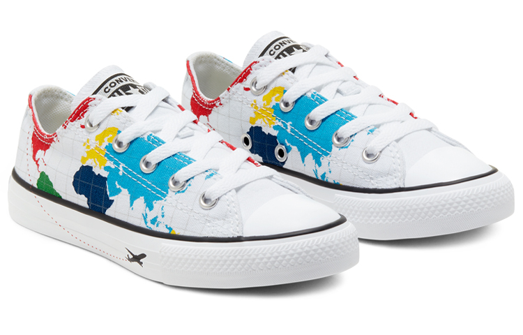 Детские кеды Converse Chuck Taylor All Star (бело-сине-красные) — Белый / синий / красный — фото 3