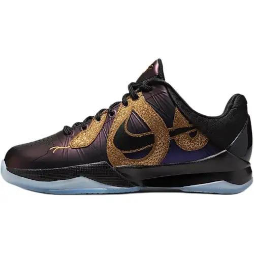Nike Zoom Kobe 5 Protro Year of the Mamba Year of the Snake Limited to CNY Comfortable and Durable GS High Top Basketball Shoes Purple Black Gold Unisex
