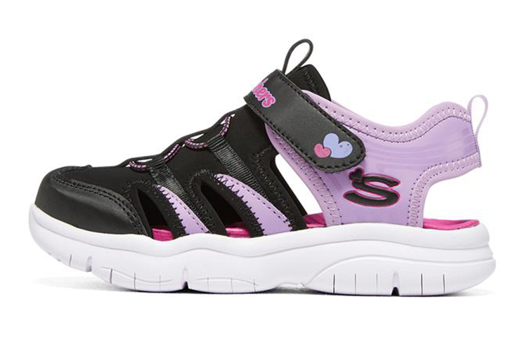Сандалии Skechers Flex Splash (черно-фиолетовые)