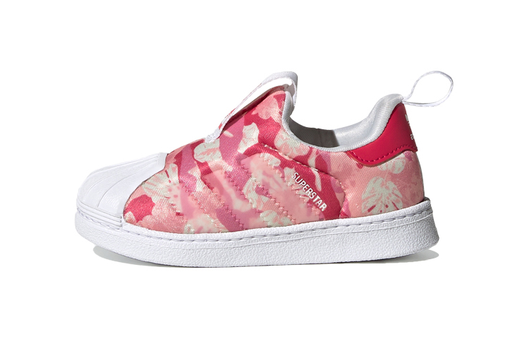 Детские кеды adidas originals Superstar (розово-белые)