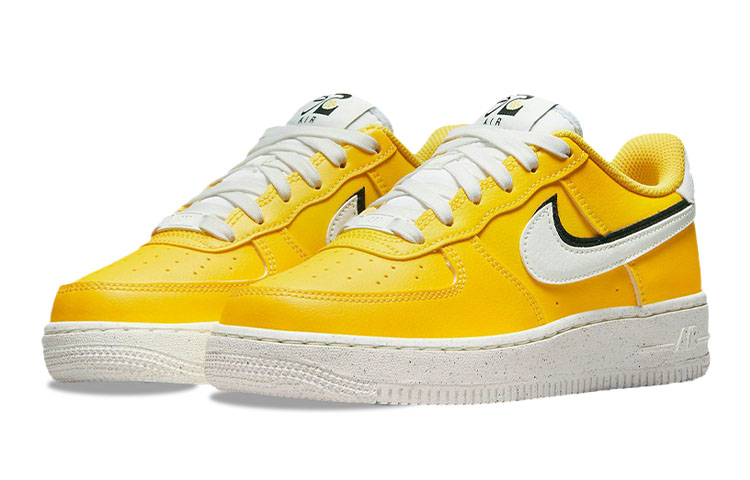 Кеды Nike Air Force 1 '82 GS (желто-белые) — фото 5