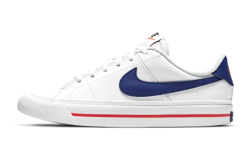 Nike Court Legacy Slip Resistant Balance Low top Skateboard Shoes White Blue Red Unisex