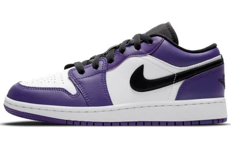 Кроссовки Jordan Air Jordan 1 1 Low "Court Purple" GS (бело-фиолетовые)