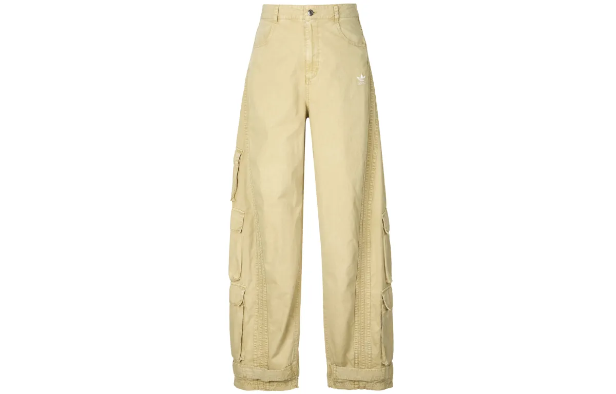 Adidas Originals Casual Pants Unisex Linen Khaki Brown
