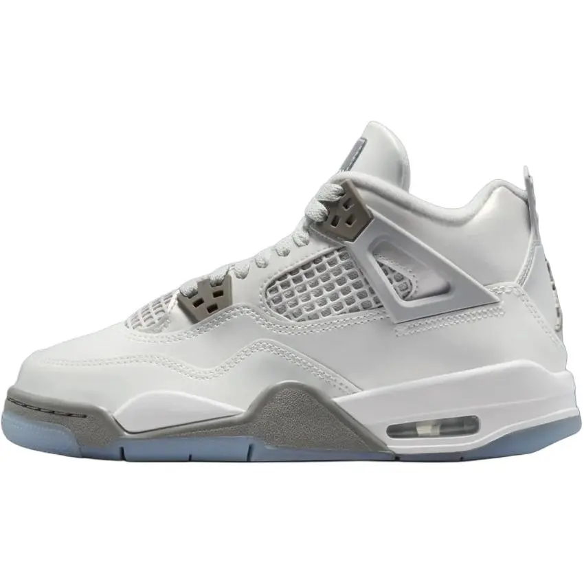 Jordan Air Jordan 4 Mid top Children's Basketball Shoes Gray Blue Unisex