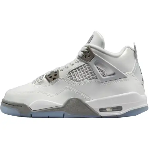 Jordan Air Jordan 4 Mid top Basketball Shoes Gray Blue Unisex