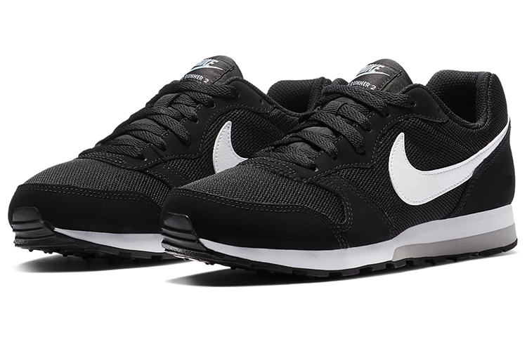 Кроссовки Nike NikeMD Runner 2 (черно-белые) — Чёрный / белый — фото 6