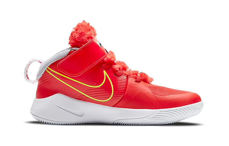 Детские кроссовки Nike Team Hustle D 9 Li (красно-желтые) — фото 4