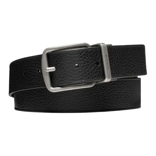 COACH Harness Buckle Cut-To-Size Reversible Belt Men's Black
