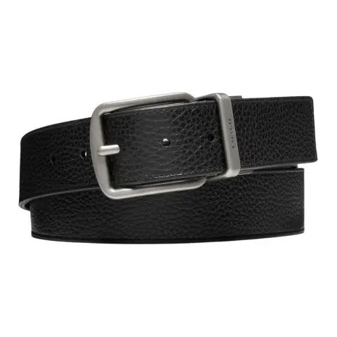COACH Harness Buckle Cut-To-Size Reversible Belt Men's Black