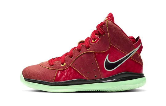 Nike Lebron 8 'Empire Jade' Purple Forbidden, James Mid top Vintage Basketball Shoes Black Red