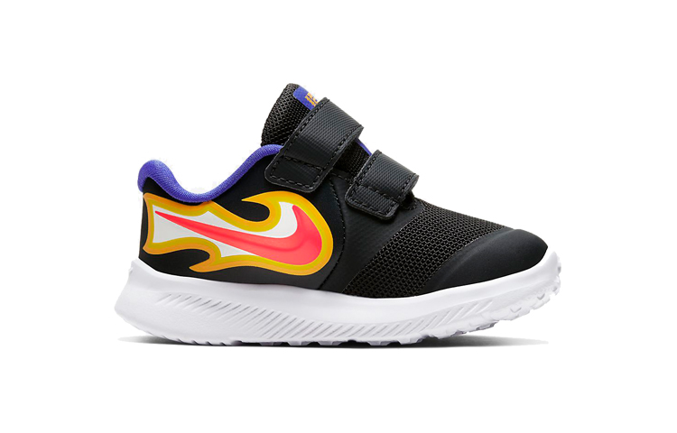 Детские кроссовки Nike Star Runner 2 Fire (серые) — 暗烟灰/波斯紫/欧皮特黄/激光红 — фото 3