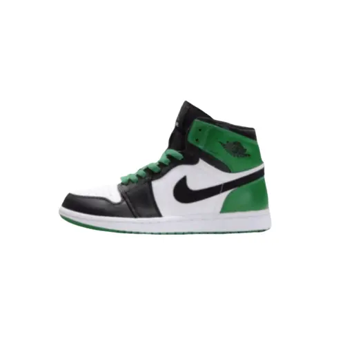 Jordan Air Jordan 1 Leather High top Skateboard Shoes Green Unisex