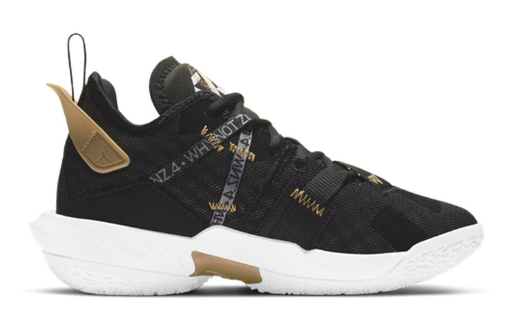 Баскетбольные кроссовки Jordan JordanWhy Not Zer0.4 GS (черно-серые) — фото 2