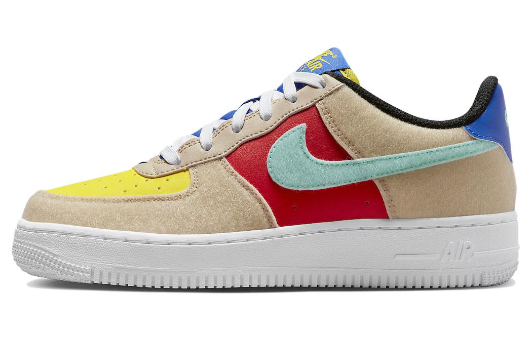 Кеды Nike Air Force 1 (коричнево-желто-красный)