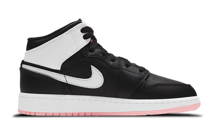 Кроссовки Jordan JordanAir Jordan 1 Mid "Arctic Pink" GS (черный / белый / розовый) — Чёрный / белый / розовый — фото 6