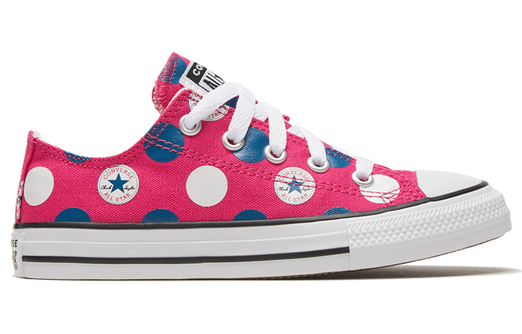 Детские кеды Converse Chuck Taylor All Star (розовый / синий / белый) — фото 2