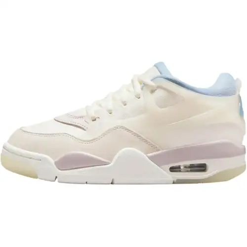 Jordan Air Jordan 4 Low top Basketball Shoes White/Light Pink Unisex