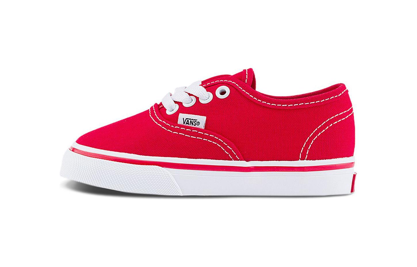 Детские кеды Vans (красно-белые)