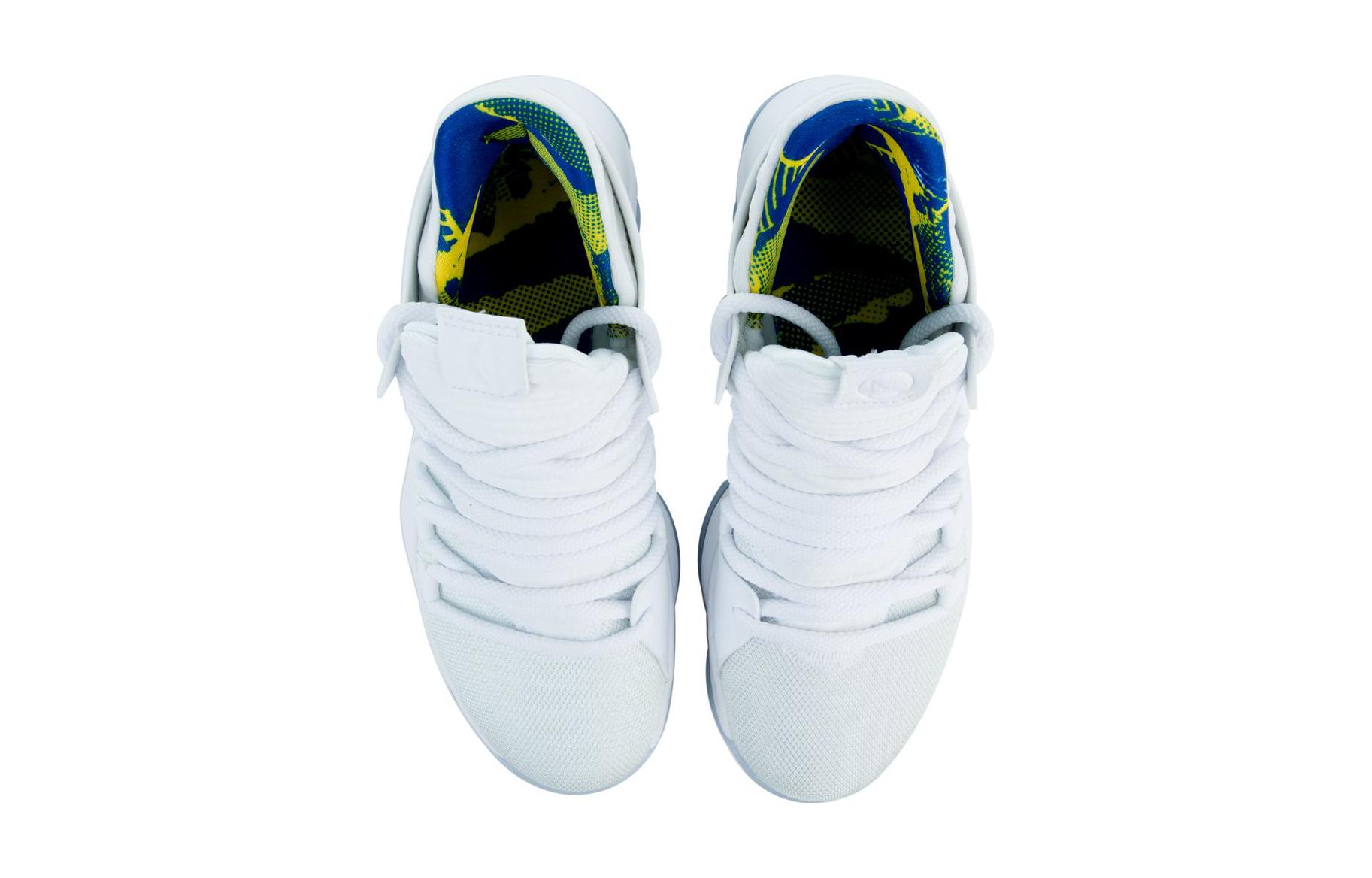 Унисекс баскетбольные кроссовки Nike Nike10 GS (бело-сине-черные) — фото 5