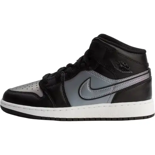Jordan Air Jordan 1 Mid top Basketball Shoes Black/Gray Unisex