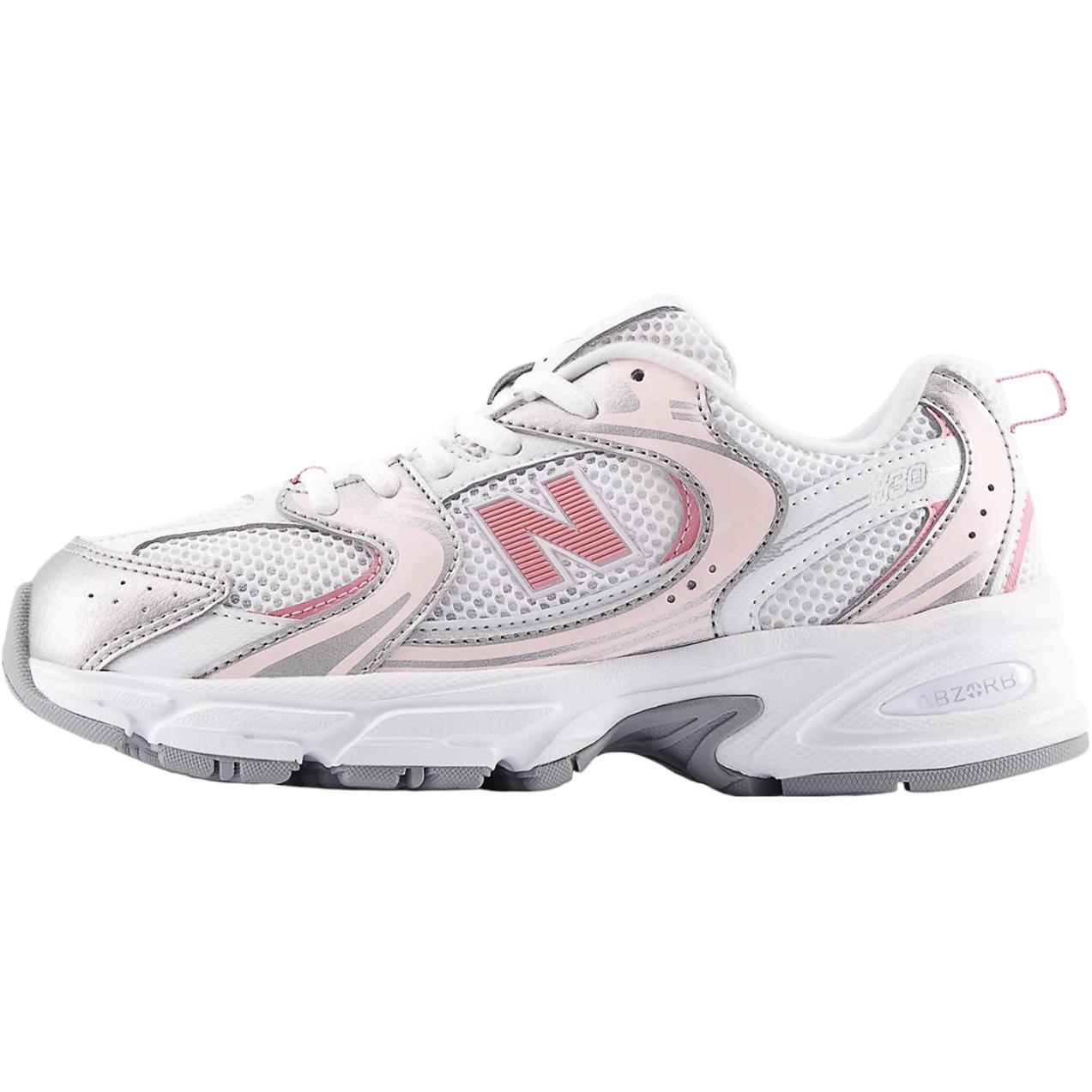 Детские кроссовки New Balance 530 (бело-розово-серебристые)