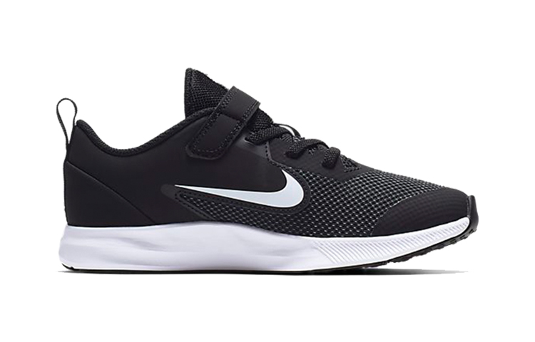 Детские кроссовки Nike Downshifter 9 (черно-белые) — Чёрныйбелый — фото 2