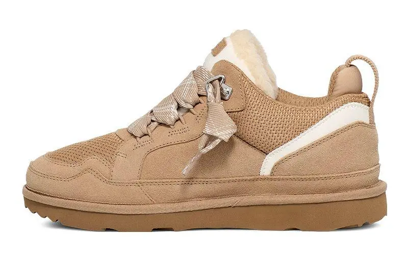 UGG Cow Leather Mid top Kids Lifestyle Shoes Sand Teenagers