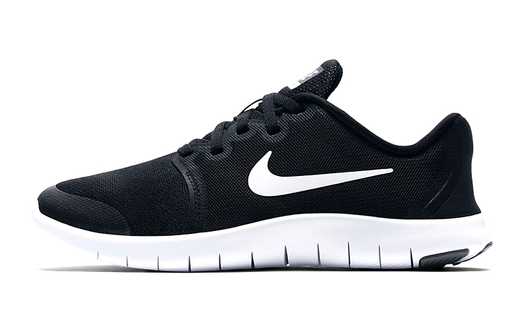 Nike Flex Contact 2 Cushioning Slip Resistant Breathable Low top Running Shoes Black White Unisex