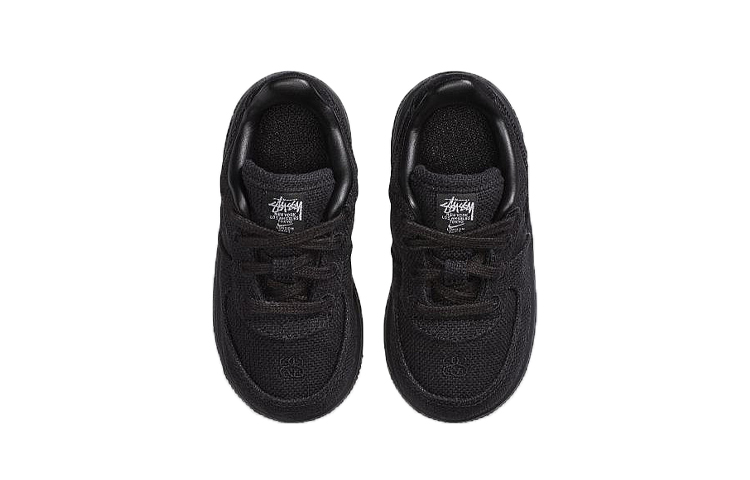 Детские кеды Stussy x Nike Air Force 1 (черные) — фото 6