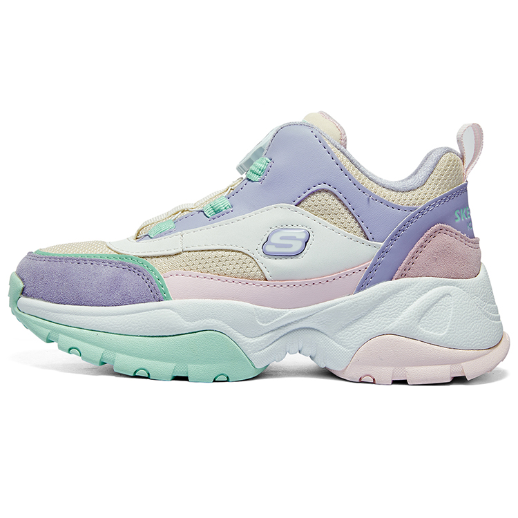 Ботинки Skechers (бело-фиолетово-зеленые)