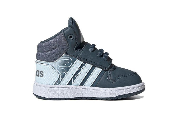 Детские кеды adidas Hoops Mid 2.0 I TD (сине-белые) — Синий / белый — фото 3