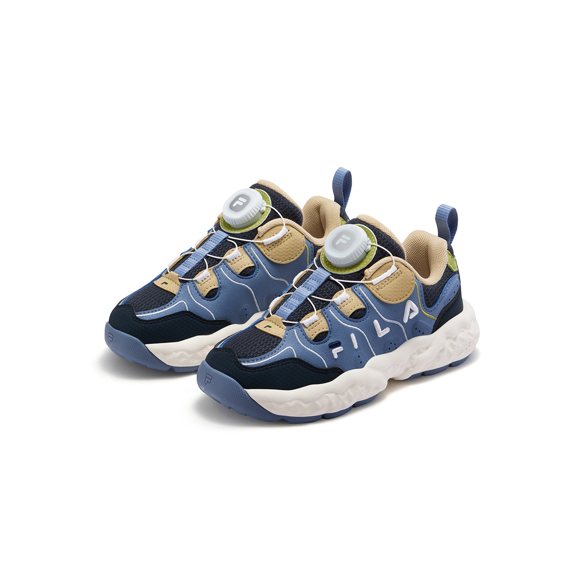 Детские кроссовки Fila KIDS Heritage-FHT MUFFIN (белые) — 黑/太空银/永恒蓝/浆果蓝/淡灰黄/水貂棕/斐乐白/石南紫 — фото 3