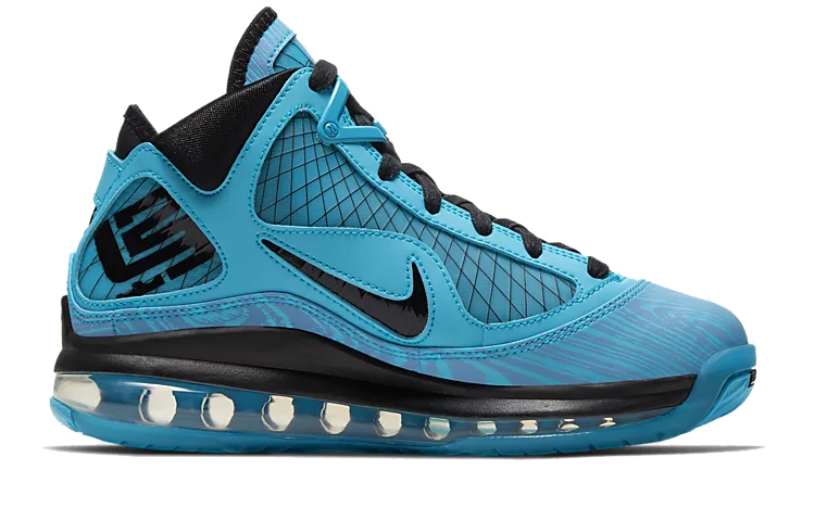 Высокие кроссовки Nike NikeLebron 7 PU GS (синий / черный) — Синий / чёрный — фото 2