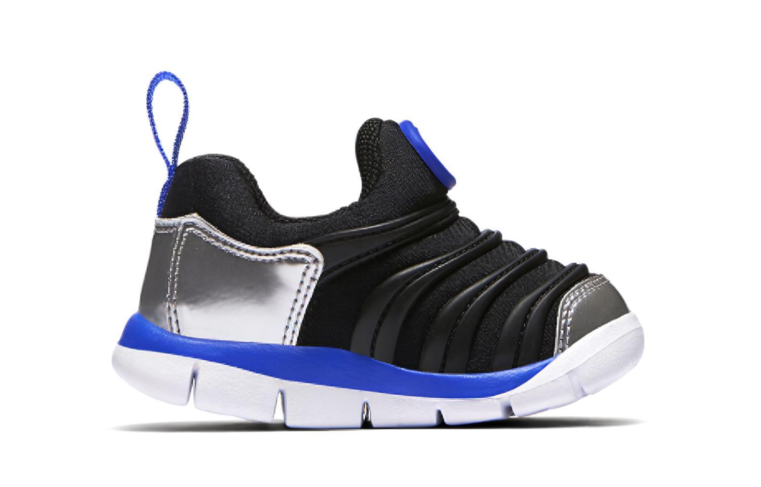 Кеды Nike Dynamo Free (черно-сине-серебряные) — фото 2