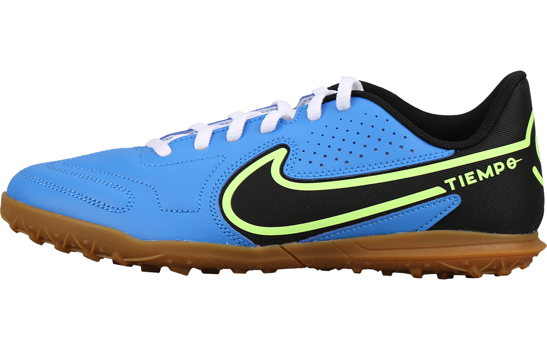 Nike Tiempo Legend 9 Club TF Artificial Grass Low Top Football Shoes Blue and Black Children's Model