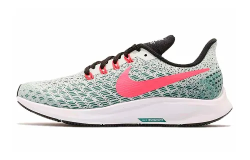 Nike Pegasus 35 Everyday Versatile Fabric GS Anti-slip Shock Absorbing Wear-Resistant Low-top Running Shoes White Green Pink Same Style for Men and Women