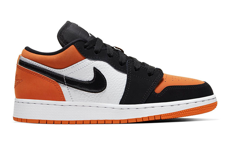 Кроссовки Jordan Air Jordan 1 Low Shattered Backboard (бело-оранжевые) — фото 4