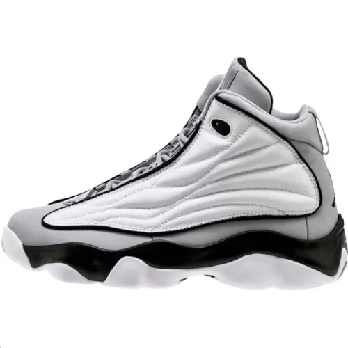 Jordan Pro Strong Mid top Basketball Shoes White Gray Black Unisex
