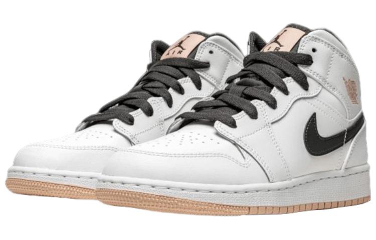 Кеды Jordan Air Jordan 1 Mid (бежево-оранжевый) — фото 4
